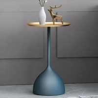 Moderner Skandinavischer Goldener Metall-Beistelltisch Runder Minimalistischer Endtisch für Wohnzimmer Sofa Schlafzimmer Kleiner Kaffeetisch