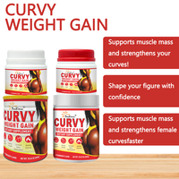 Poudre de prise de poids OEM Curvy - Favorise des hanches plus pulpeuses et des muscles plus forts, formule naturelle pour le remodelage corporel, riche en protéines 301g