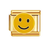 Goudkleur Smile Cherry Sky Heart Cat Dog Earth Italiaanse Charme Rvs Armband 9Mm Diy Making Gold Color Series