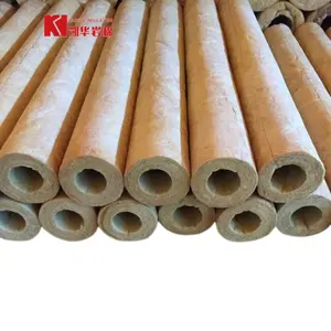 CE can customize building waterproof and thermal insulation 100 kg/m3 rock wool tube/pipe fireproof and thermal insulation.