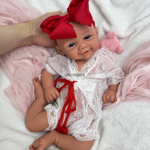 Muñecas Reborn <span class=keywords><strong>de</strong></span> <span class=keywords><strong>Silicona</strong></span> Suave <span class=keywords><strong>de</strong></span> Cuerpo Completo <span class=keywords><strong>de</strong></span> 17 Pulgadas para Niñas, Vivienne, Piel Realista, Cabello Injertado a Mano, Apoyo Emocional - Product Image 4