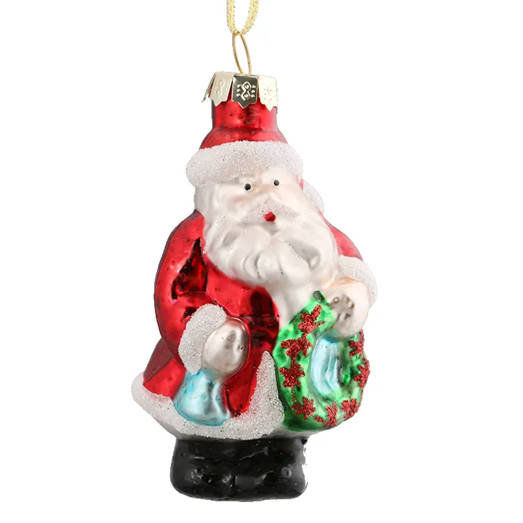 new style snowman glass christmas tree ornament Santa Claus Father Christmas