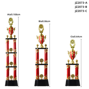 Trofeo Grande Dorado con Base Roja para <span class=keywords><strong>2</strong></span> Copas, Diseño Personalizado, Premio para Competiciones Deportivas, Copa de Plástico Grande, Tallas Grandes 2026 - Product Image 4