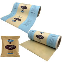 Rouleau de film d'emballage en papier kraft brun recyclable de qualité alimentaire avec impression personnalisée respectueuse de l'environnement pour café instantané