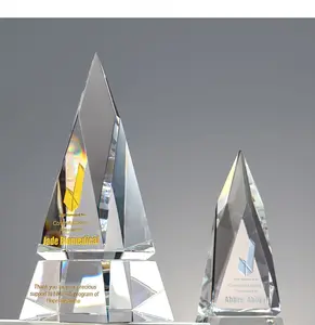 Honor Of Crystal High End Trophy Creativity - Ice Mountain Bamboo Shoot Design Simplicity Award Crystal Trophy