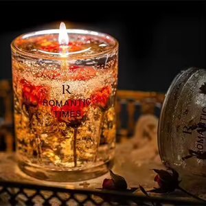 Velas <span class=keywords><strong>de</strong></span> gel <span class=keywords><strong>de</strong></span> gelatina <span class=keywords><strong>de</strong></span> cera <span class=keywords><strong>de</strong></span> soja hechas a mano FLORESCENCE románticas a granel al por mayor diseño <span class=keywords><strong>de</strong></span> flor <span class=keywords><strong>de</strong></span> naranja rosa para decoración del hogar nuevo en caja - Product Image 3