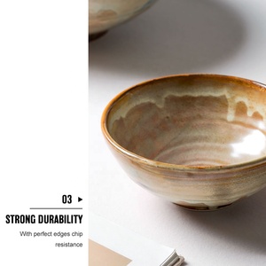Cuenco de cerámica para restaurante y Hotel, porcelana esmaltada reactiva de estilo japonés único, para Pasta, sopa, <span class=keywords><strong>Ramen</strong></span>, Udon, fideos, venta al por mayor - Product Image 5