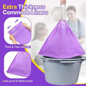 20枚入り コモードバッグ 強力吸収パッド 香り付き 漏れ防止 無臭 トイレライナー ベッドサイドトイレ 椅子 バケツ用 - Product Image 4
