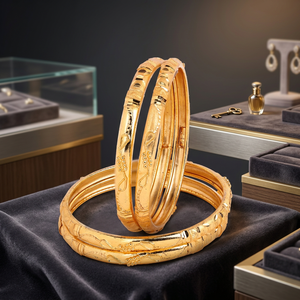 Dye Gold Plated Traditional Bangles, Fashion Jewelry, Indian Bangles Export Supplier, Copper & Brass Chapado En Oro Oro Laminado - Product Image 4