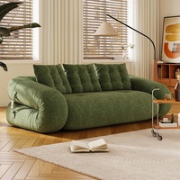 Nouveau Canapé Pliant en Tissu Crème Style Moderne Simple Trois Places pour Appartement Compact – Mobilier Gain de Place pour Salon
