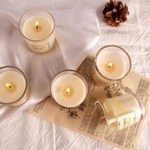 Vela Aromática de Cera de Soya en Frasco de Vidrio, Aromaterapia, Decoración para el Hogar, Estilo Elegante, Aroma Floral y Vegetal, Duración de 40-60 Horas - Product Image 3
