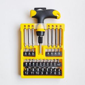 T-Type Ratchet <b>Screwdriver</b> <b>Set</b> 34-Piece Metric Alloy Steel Home Repair Tools - Product Image 4