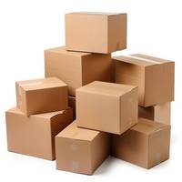 Boîtes d'expédition en carton ondulé recyclé avec poignée à impression évanescente, forme personnalisable pour les produits ménagers