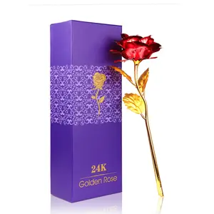 ของขวัญวาเลนไทน์เพิ่มขึ้น24K ฟอยล์สีทองดอกกุหลาบสำหรับวันวาเลนไทน์