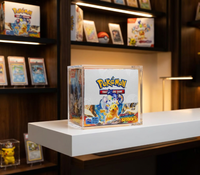 Boîte de présentation magnétique robuste, moderne, anti-UV et écologique pour boîte booster en acrylique TCG Elite Trainer Box Pokémon ETB