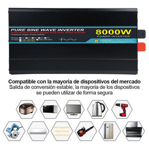 Convertisseur solaire hybride à onde sinusoïdale pure 8KW 48V DC vers AC 220V 230V 30A pour le stockage d'énergie domestique et le camping - Product Image 4