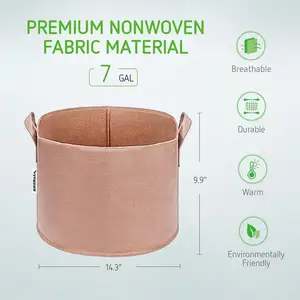 Cheap Wholesale 1 3 5 7 10 15 20 25 30 50 100 Gallon Garden Planter Smart Grow Pots Non Woven Felt Fabric Plant UV Grow Bags