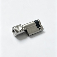 Serrure à cylindre sans clé avec bouton rotatif, profil européen, noyau en laiton, nickel satiné, noir mat pour porte de salle de bain ou chambre, quincaillerie OEM