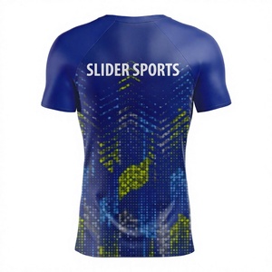 Ensemble de rashguard et short de compression OEM pour hommes, utilisé pour l'entraînement en MMA, BJJ, arts martiaux, séchage rapide, respirant, anti-UV - Product Image 2
