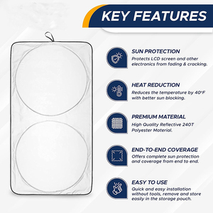 <strong>Car</strong> Windshield Sun Shade, <strong>Reflector</strong> Sunshade Offers Ultimate Protection for <strong>Car</strong> Interior