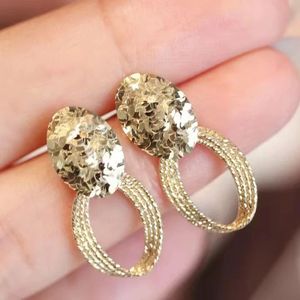 Pendientes de Oro Puro de 18K Xinfly Fashion, Oro Real Au750, Joyería para Mujeres, Damas y Niñas - Product Image 1