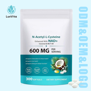 Cápsulas Blandas de NAC 600mg con NAD, Aceite de Coco y MCT para Apoyo Antioxidante y a <span class=keywords><strong>la</strong></span> Salud del Hígado, Sin GMO, Sin <span class=keywords><strong>Gluten</strong></span> ni <span class=keywords><strong>Soya</strong></span>, OEM ODM - Product Image 1