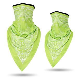 Cache-cou triangulaire multifonctionnel en soie glacée à motif cachemire pour cyclisme, protection UV estivale, écharpe et bandana en maille - Product Image 3