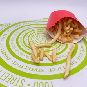 Eco-Friendly Custom Printed Food Grade <b>Paper</b> Folds for Hamburger Sandwich Takeaway Food Packaging - Product Image 3