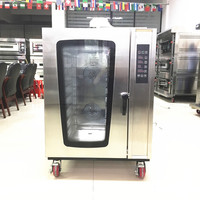 Horno de convección eléctrico comercial para uso doméstico y en restaurantes Características digitales 8-5-12 Tamaños de bandeja para hornear pan y pizza