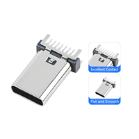 Haute qualité Type c 16 broches connecteur femelle montage DIP Vertical 13.7/15.0mm longueur B Style USB 5V 3A