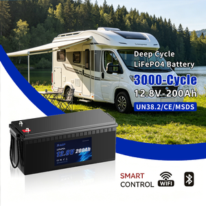 ADF 12V 200Ah แบตเตอรี่ลิเธียมพลังงานแสงอาทิตย์3840Wh 200A ลึก BMS IP65 UN38.3 3000 + รอบสำหรับรถบรรทุก APU ADF12v200ahdl ทางทะเล - Product Image 2