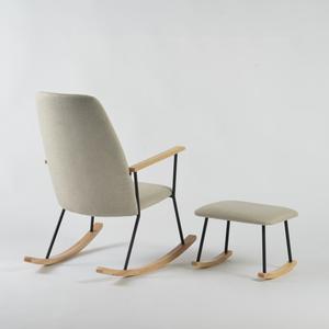 ชุดเก้าอี้โยกผ้าเป็นมิตรต่อสิ่งแวดล้อมทันสมัย-โยกสบายนุ่มสำหรับห้องนอนสำนักงานห้องนั่งเล่นใช้ในบ้าน - Product Image 5