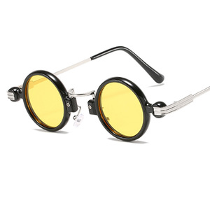 <span class=keywords><strong>Lunettes</strong></span> <span class=keywords><strong>de</strong></span> <span class=keywords><strong>soleil</strong></span> rétro steampunk européennes et américaines, petites, en métal et plastique, UV400, pour femmes, monture complète, tendance - Product Image 3