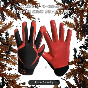 TM STARTECH American Football Safety Gloves <b>Sticky</b> Grip Receiver Gloves for Men Youth Adults <b>Hook</b> Loop Closure Non Slip - Product Image 2