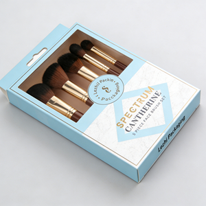Boîte d'emballage pour outils de maquillage de haute qualité avec trou de suspension, boîte en carton bon marché pour outils de maquillage avec estampage doré - Product Image 2