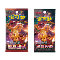 ZP Pokemoned 13.0 Kartu Perdagangan Asli Paket Booster Tebal Kotak Set Scarlet Violet Black Crystal Bahan Kertas Grosir Hadiah untuk
