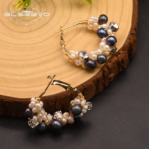 Pendientes de aro de perlas de agua dulce 100% Natural para Mujer, joyería de lujo de compromiso y cumpleaños, aretes a granel - Product Image 2