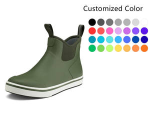 Bottes <span class=keywords><strong>de</strong></span> pêche à la cheville pour hommes - Imperméables, bottes <span class=keywords><strong>de</strong></span> pluie en caoutchouc néoprène pour la <span class=keywords><strong>chasse</strong></span>, la navigation <span class=keywords><strong>de</strong></span> plaisance, le jardinage - Product Image 1