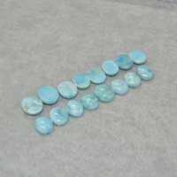 Perles de Larimar bleu taille standard 15x13mm Cabochons de coupe ovale en pierre naturelle pour pendentif et autres bijoux