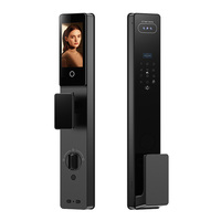Cerradura Inteligente INVEILI con Alexa, Reconocimiento de Palma de la Mano, Rostro y Huella Dactilar 3D, Videoportero, Aleación de Aluminio, Wi-Fi, Tuya