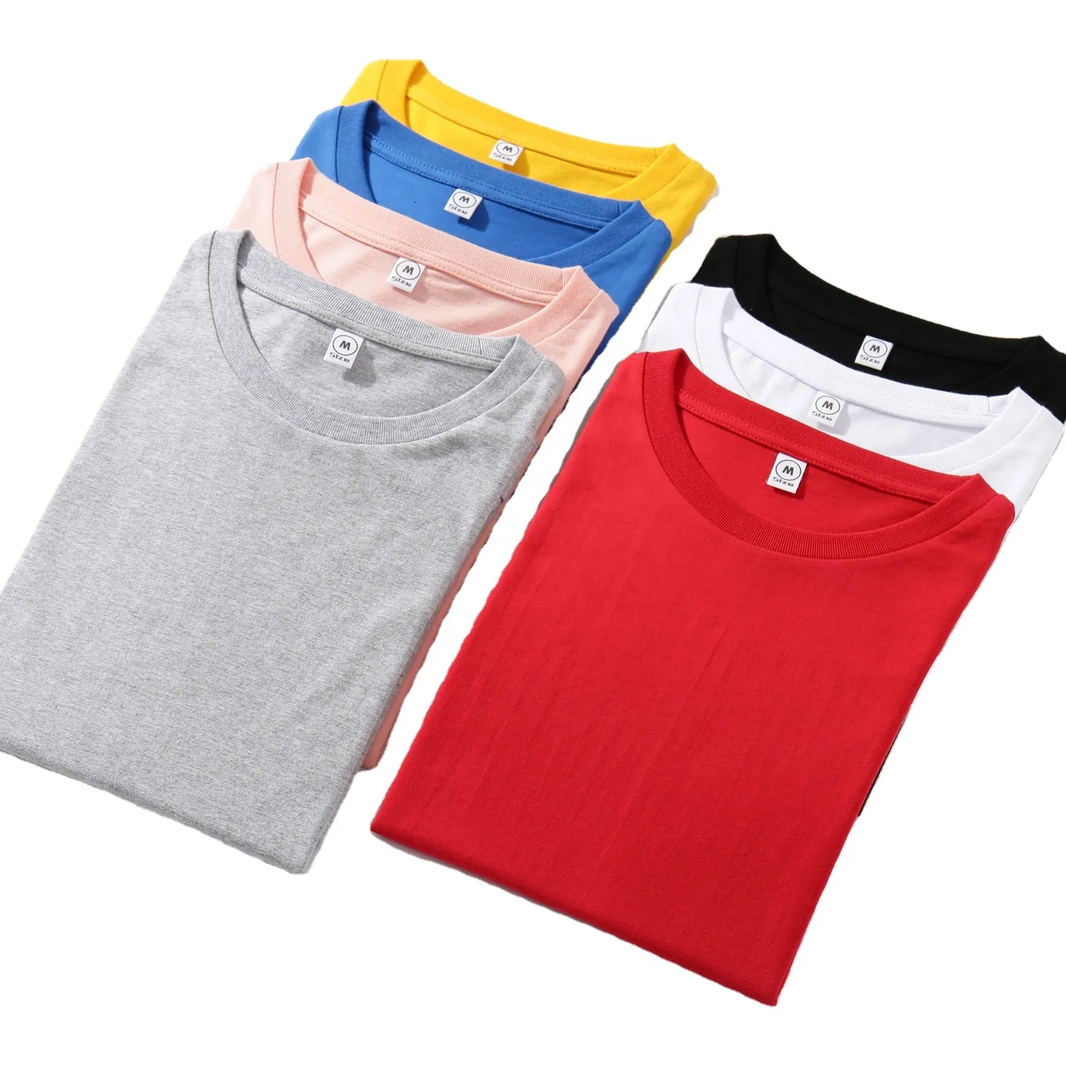 High Quality Basic Tshirt Bulk Blank T Shirts Streetwear Custom Tshirt Design Black White Oversized T Shirt For Printing
