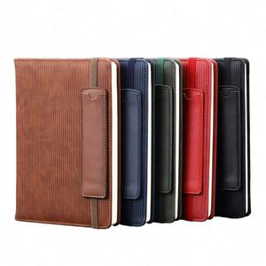 Promotion September Versatile Hardcover Leather Bound <b>A5</b> <b>Notepad</b> Office Reusable Notebook with Custom Logo and Pen Strap - Product Image 1
