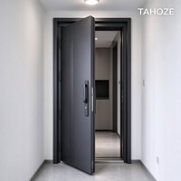 Porte d'entrée en acier 70 mm, porte de sécurité en acier galvanisé, serrure multipoints, anti-effraction, porte d'entrée résidentielle, taille personnalisée, OEM