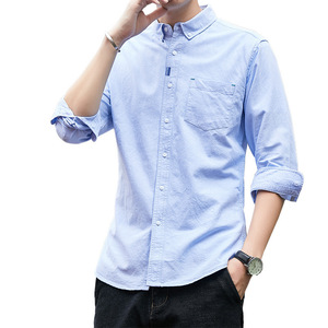 Camisa Blanca de Manga Larga para Hombre, Estilo Casual y Holgado, de la Fábrica Zixi en Shanghái, Moderna y Elegante - Product Image 5