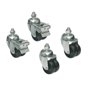 Roulettes de penderie 5x7,5x10 cm avec frein pour roulettes de porte et de fenêtre - Product Image 1