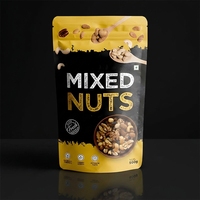 Sacs Doypack personnalisés en film polyester, conçus pour les aliments, avec fermeture éclair, pour noix, céréales, fruits secs, biscuits