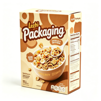 Scatola di Cartone per Cereali con Stampa Personalizzata del Logo, Scatola per Conservazione Cereali, Scatola Ecologica per Biscotti