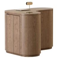 Comptoir de caisse personnalisé pour petite boutique de vêtements, en MDF, en forme de cœur, rétro, en bois, pour réception