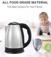Nouvelle Conception Chinoise Grande Promotion Rétro Bouilloire Électrique en Acier Inoxydable 1,8 Litres pour Chauffer l'Eau et le Thé avec Interrupteur