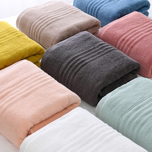 Ensemble de serviettes 100% coton, bordure côtelée, 8 couleurs, ultra douces, absorbantes, qualité hôtelière, serviettes de bain, <span class=keywords><strong>spa</strong></span>, gym, vente en gros - Product Image 2